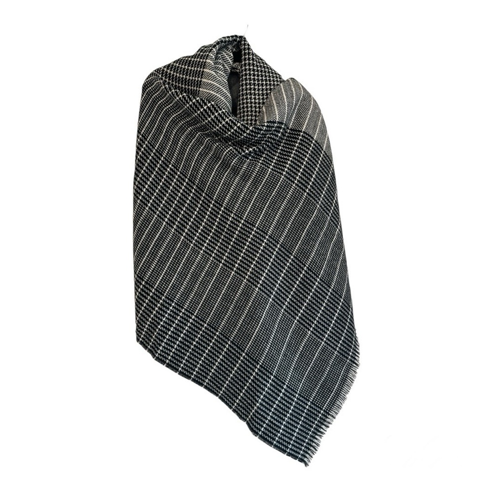 FRAAS | Black & White / Grey Reversible Blanket Wrap / Scarf